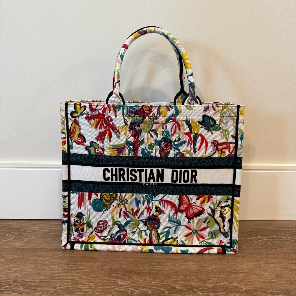 Christian Dior Book Tote | Multicolour Embroidered (Gifted, Final Sale)